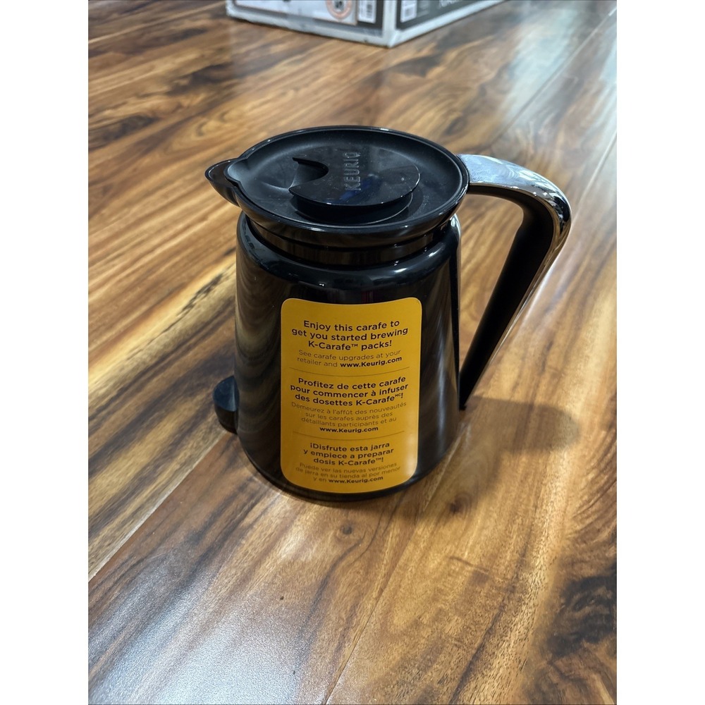 Kuerig Black Carafe Pitcher Lid Coffee Pot Carafe With Black Handle 32oz